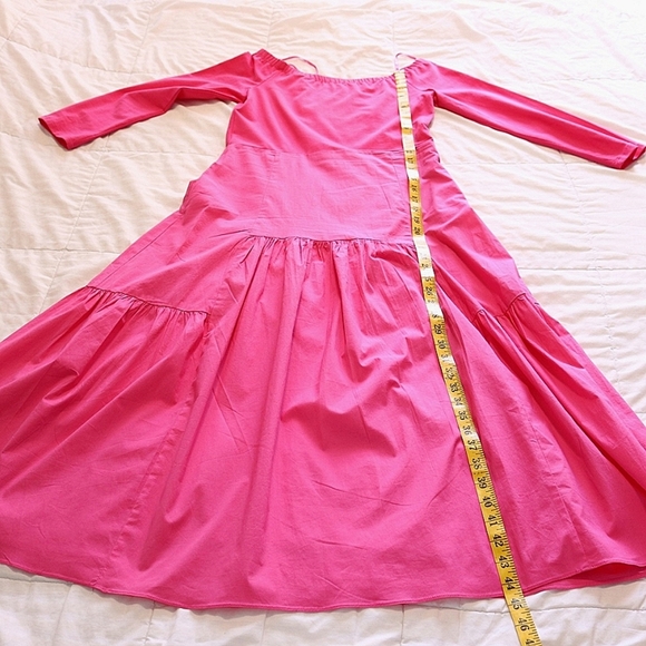 Vacation Look Tuckernuck Long Sleeve Midi Dress, Pink, Medium - Picture 5 of 10